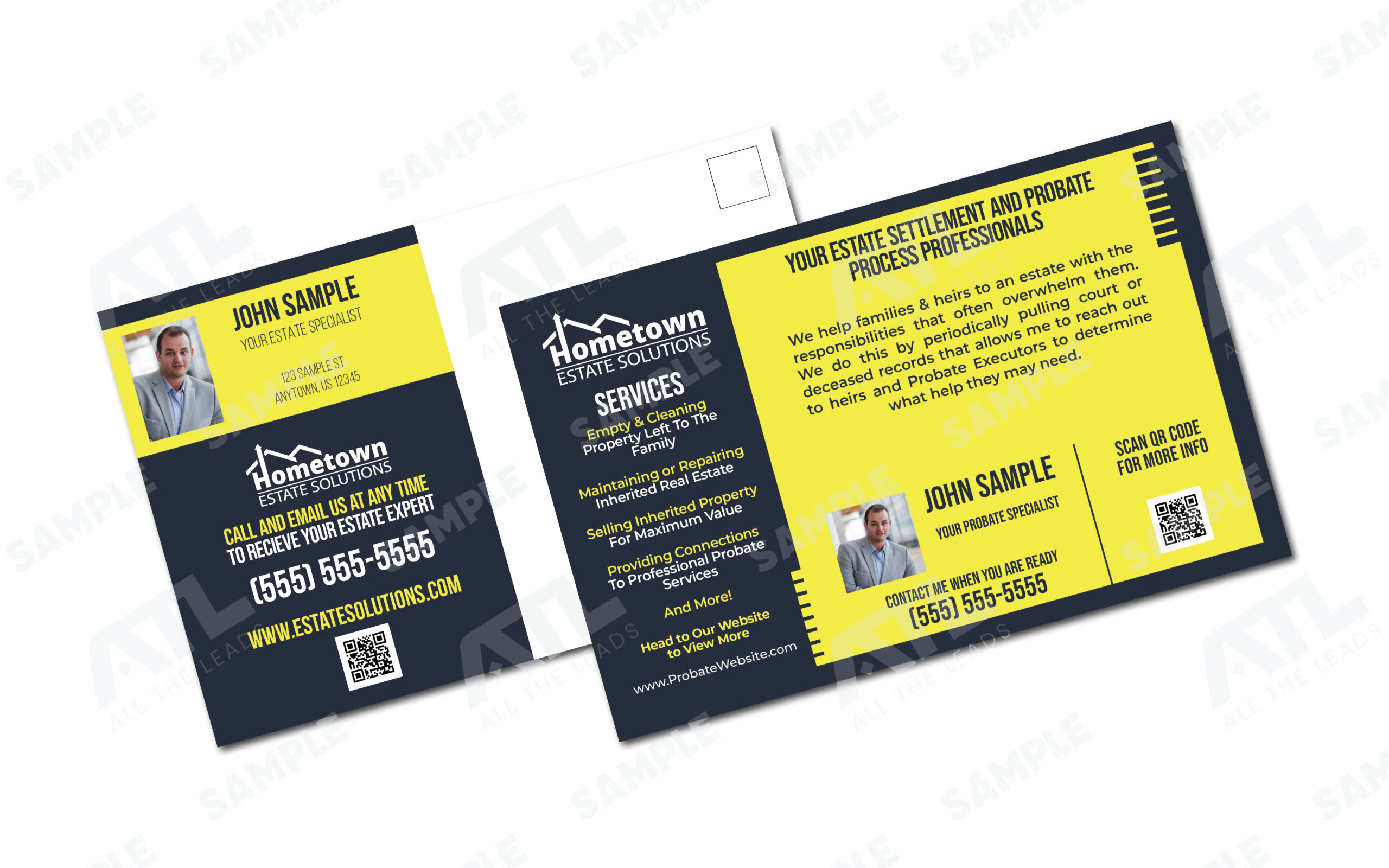 Color Block Postcard Design